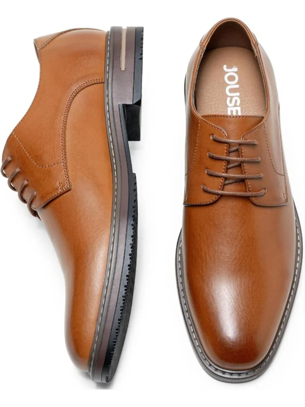 Men's Brown Classic Cap Toe Lightweight Formal Oxford Wedding Dress Causal Shoes